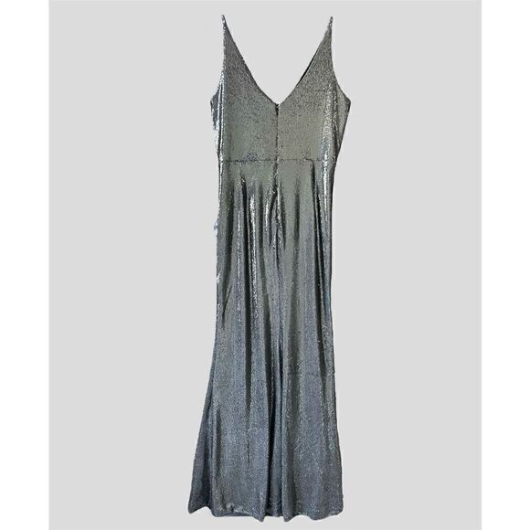 Dress the Population Jordan Gunmetal Sequin Gown Size  XL - Picture 4 of 16